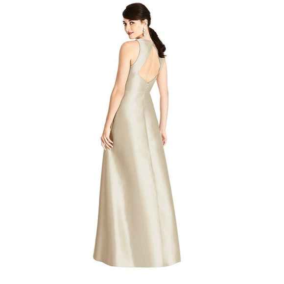Alfred Sung Dessy Group D746 Dress (Champagne) - Picture 2 of 5